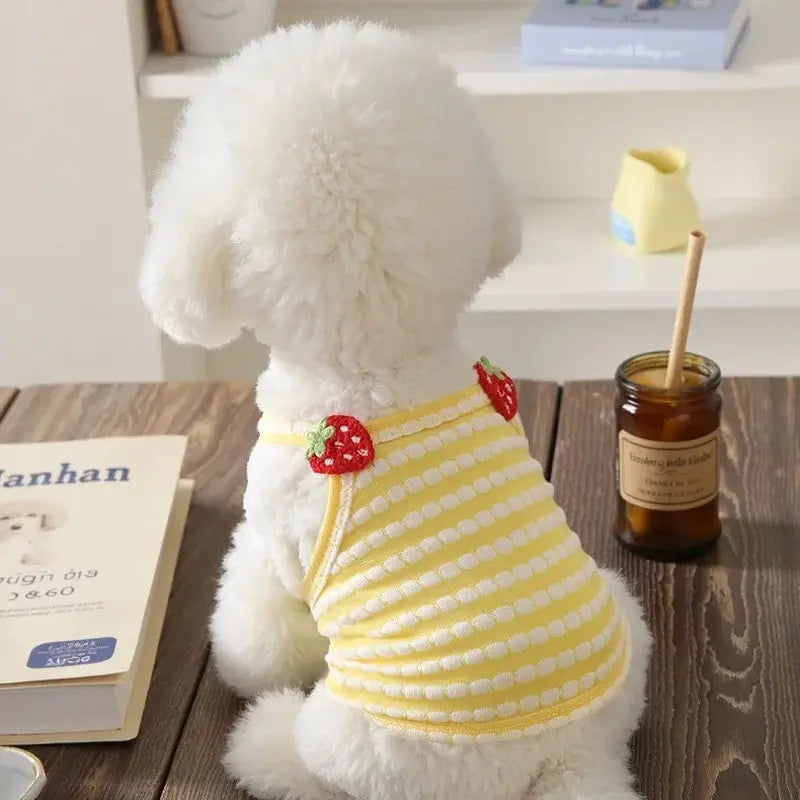 Summer Pet Vest – Soft Breathable Striped Tank Top for Dogs & Cats