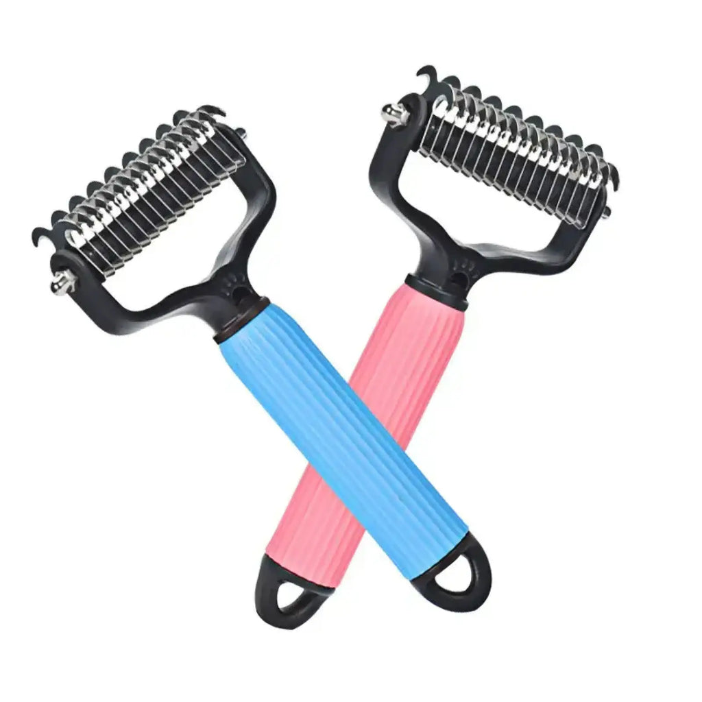 Double-Sided Stainless Steel Pet Grooming Comb – Detangling & Shedding Tool for Dogs