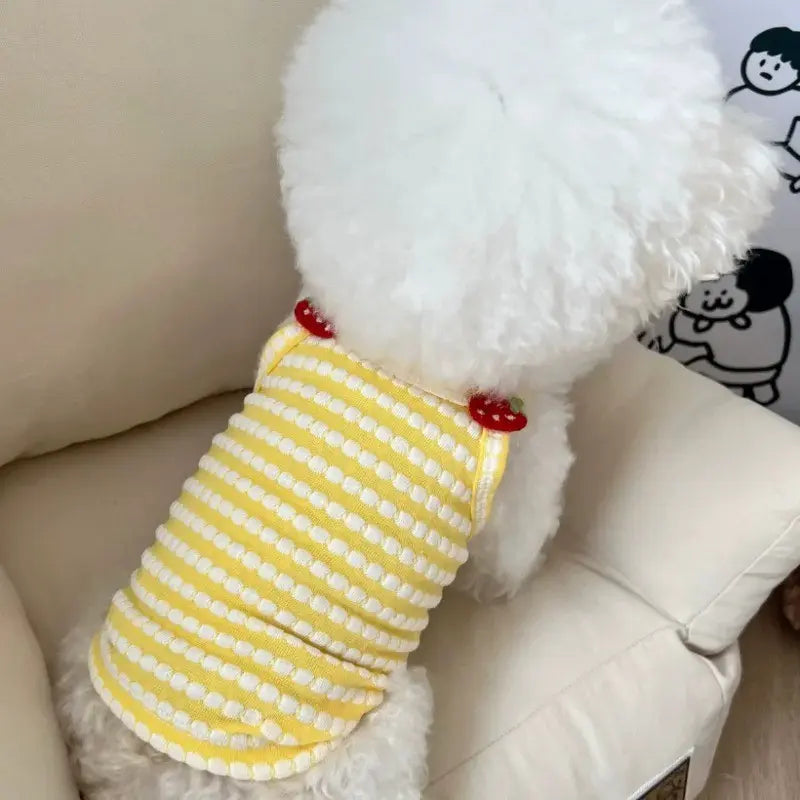 Summer Pet Vest – Soft Breathable Striped Tank Top for Dogs & Cats