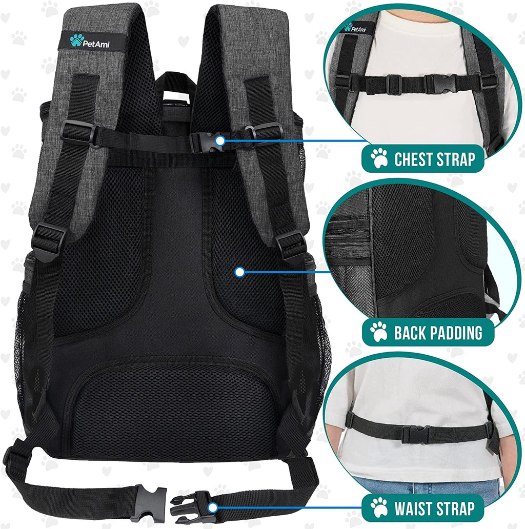 Dog Backpack Carrier, Airline Approved 4-Way Entry Cat Backpack Carrier