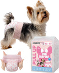 Disposable Female Dog Diapers – 360° Stretchy Waist, Leak-Proof, Super-Absorbent, Rapid-Dry Pet Diapers for Heat Cycle