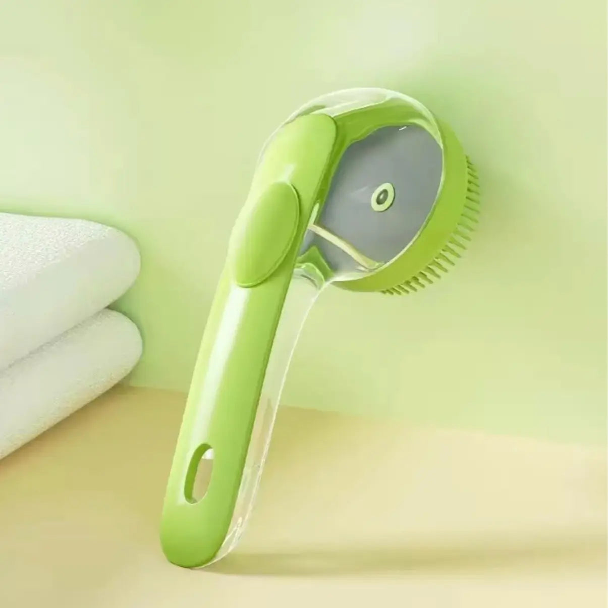 2-in-1 Pet Bath & Grooming Brush – Shampoo Dispenser & Massage Tool for Dogs & Cats