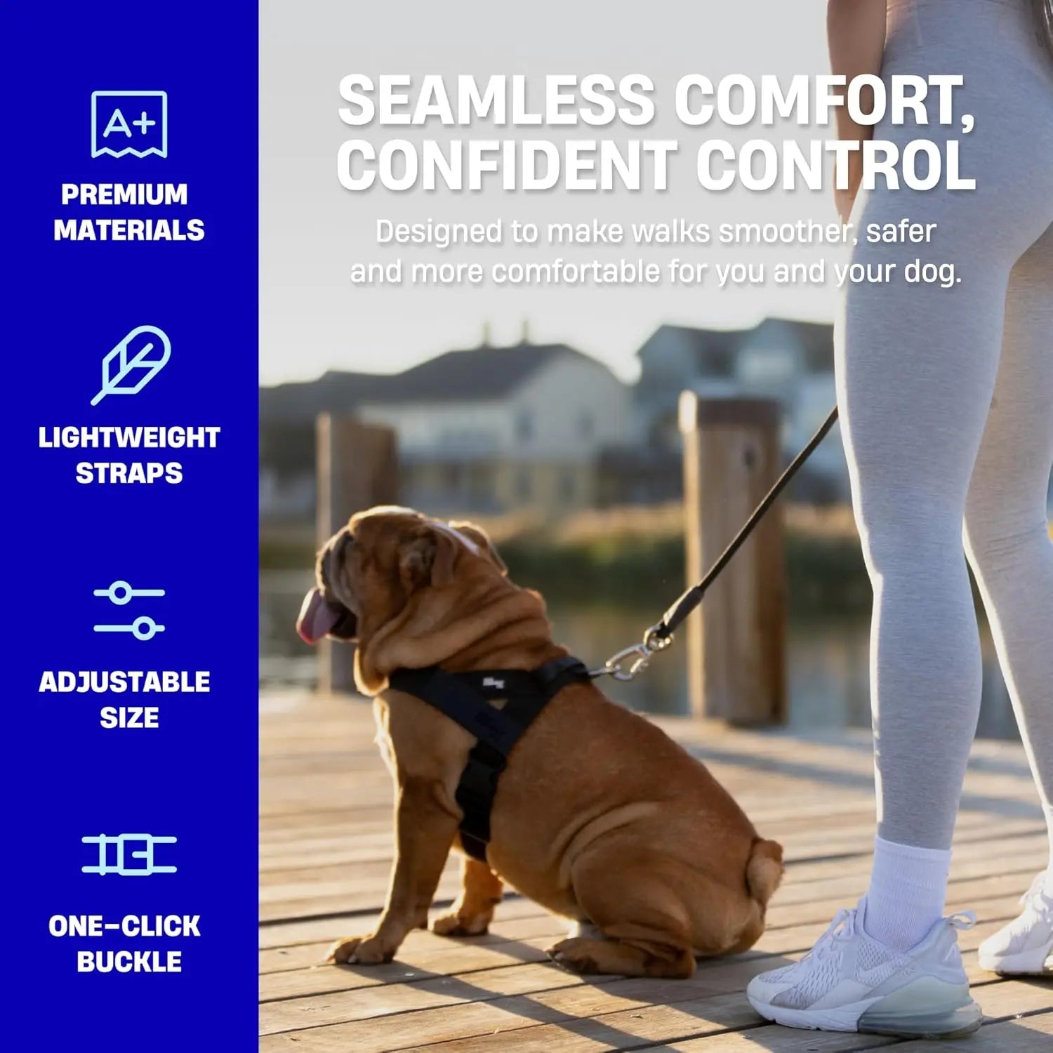 Dog Friendly Co. Harness - No-Pull Dog Harness – Lightweight, Adjustable & Comfortable Fit for All Dogs