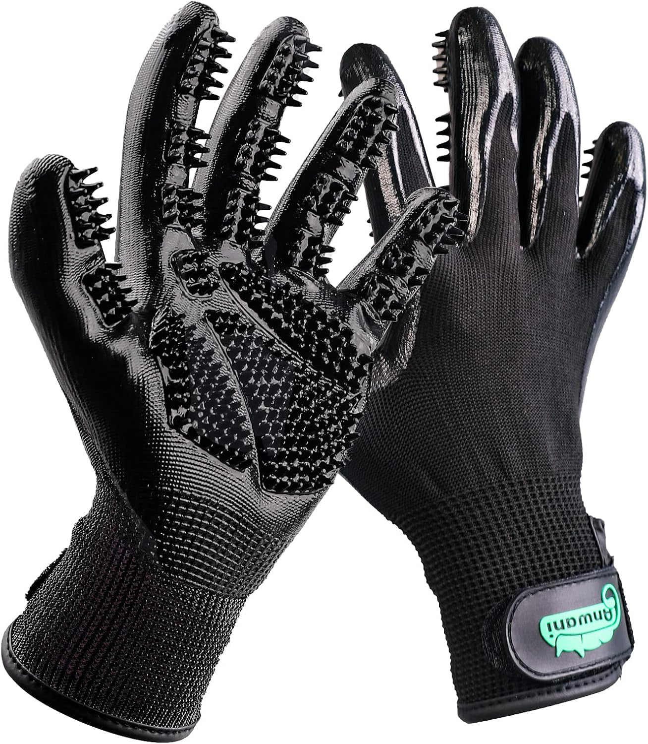 Pet Hair Remover Gloves, Pet Grooming Gloves for Dogs, Cats & Horses, Effective Deshedding, Bathing, and Massaging Other Animals
