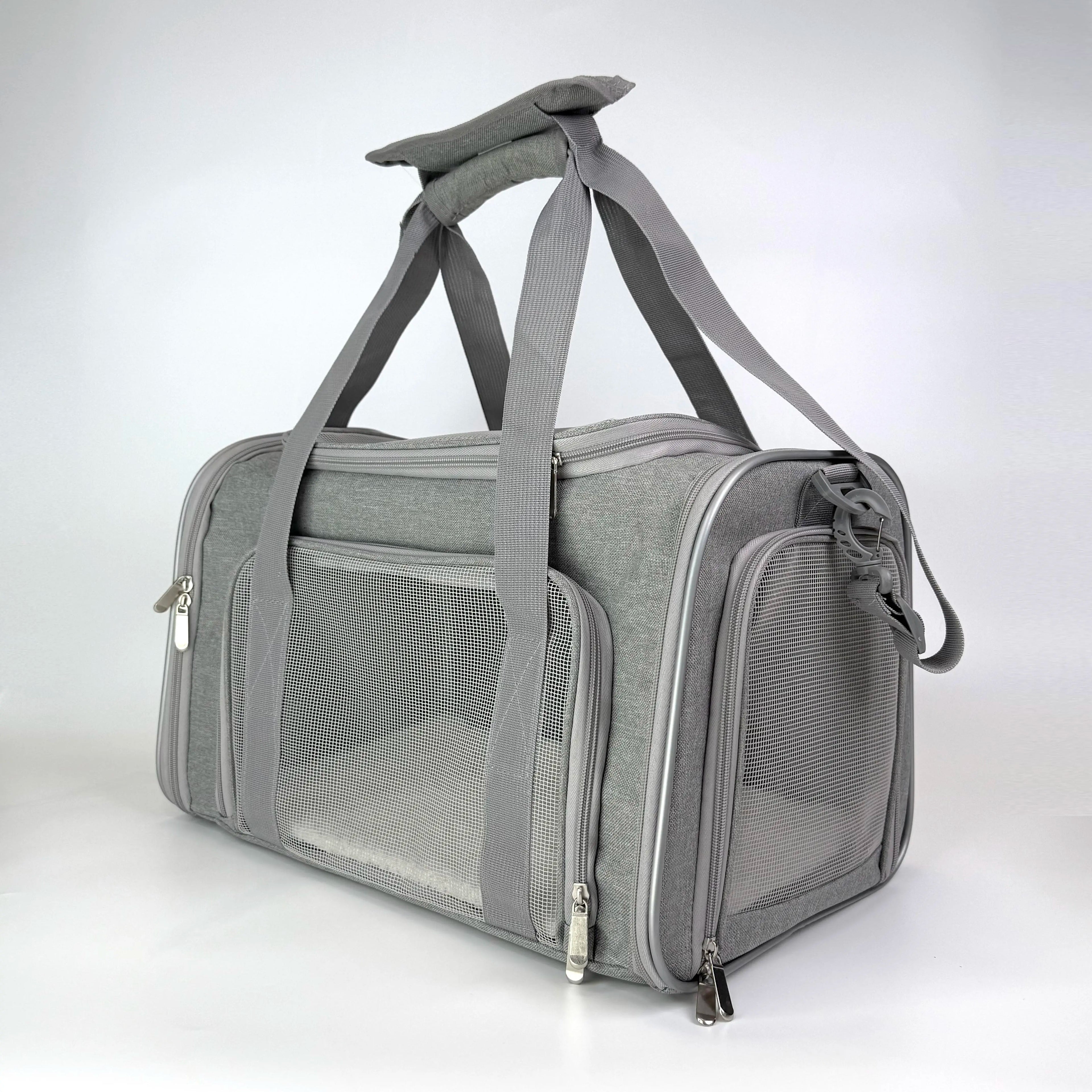 Portable Pet Carrier Bag – Airline-Approved Soft Travel Crate for Cats & Small Dogs, Breathable & Foldable