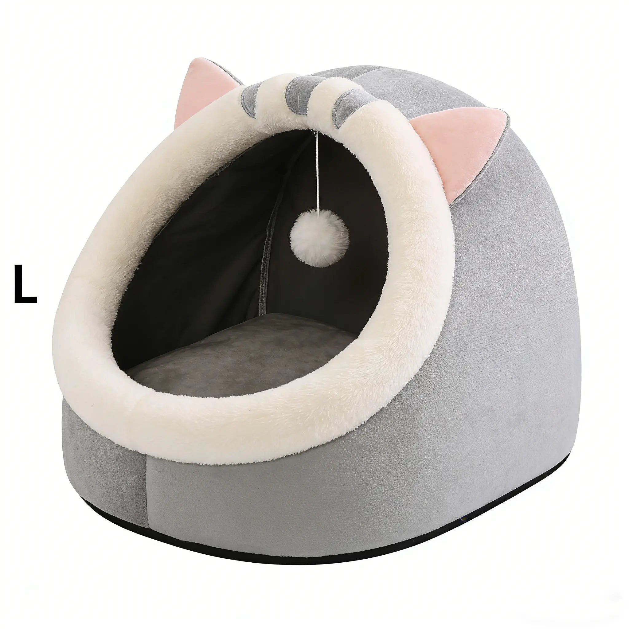 Cozy Cat Cave Bed – Plush Enclosed Kitten House, Warm & Washable Hideaway