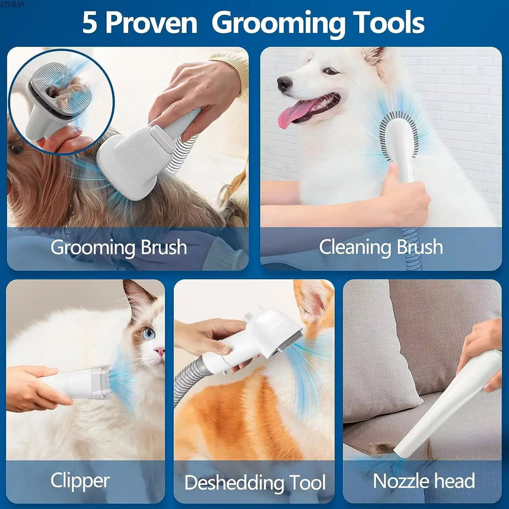Dog Grooming Vacuum & Pet Grooming Kit 