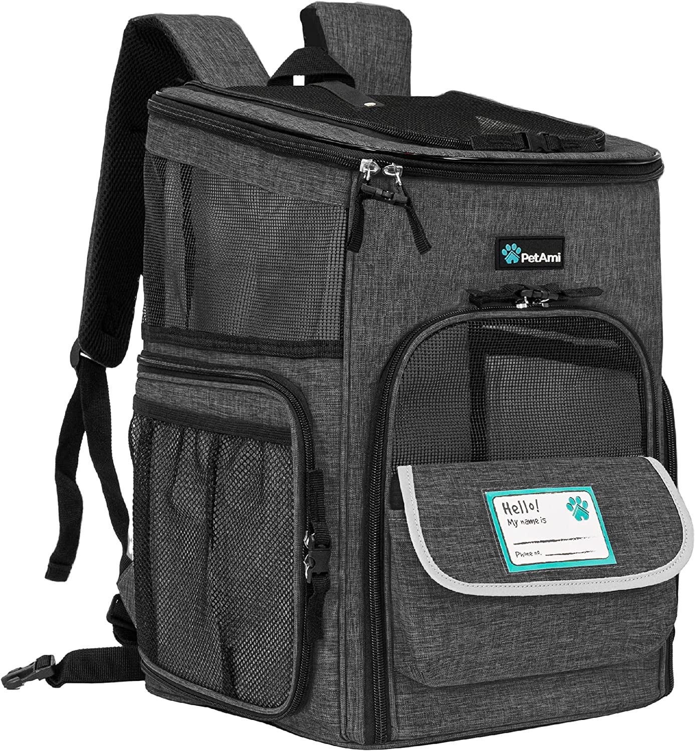 Dog Backpack Carrier, Airline Approved 4-Way Entry Cat Backpack Carrier