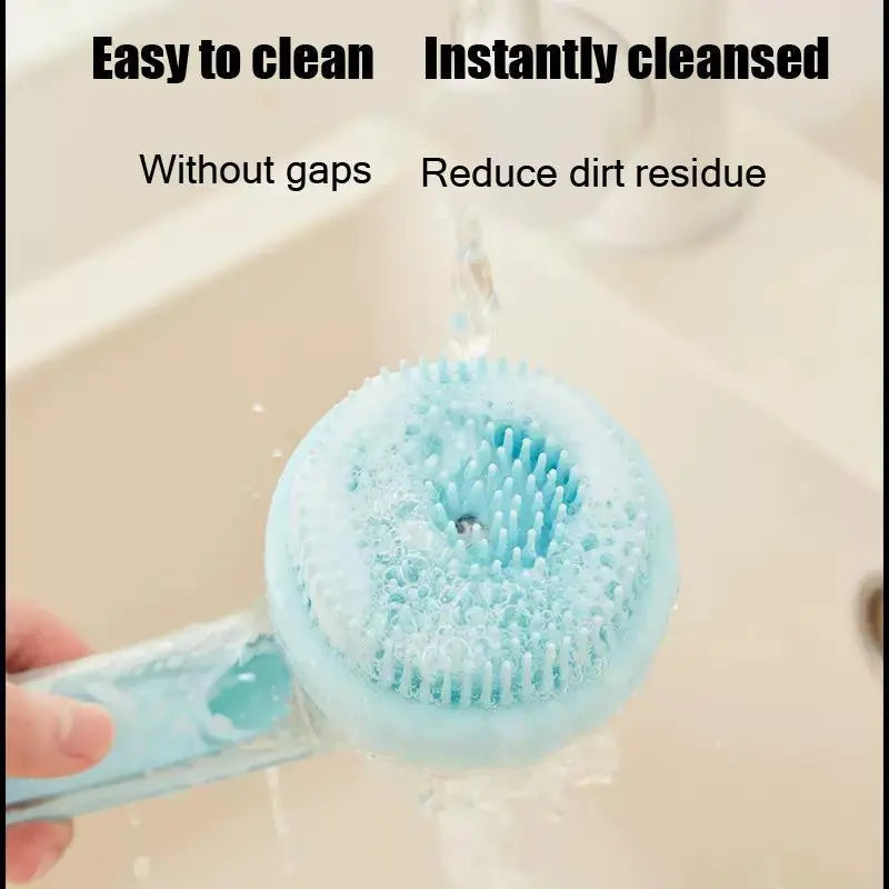 2-in-1 Pet Bath & Grooming Brush – Shampoo Dispenser & Massage Tool for Dogs & Cats