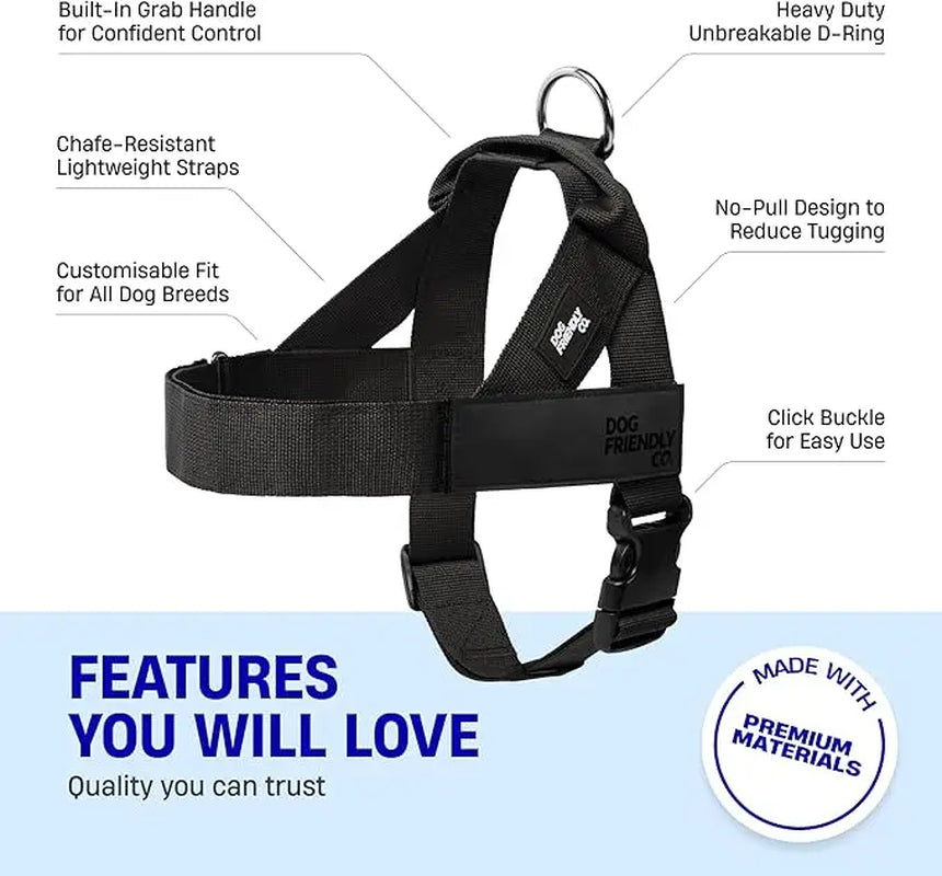 Dog Friendly Co. Harness - No-Pull Dog Harness – Lightweight, Adjustable & Comfortable Fit for All Dogs