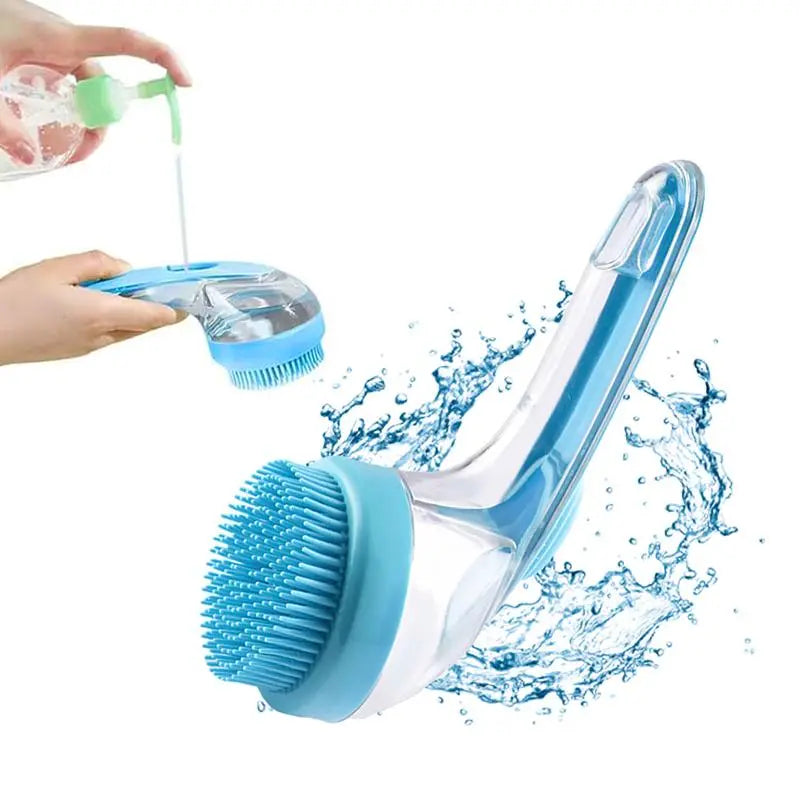 2-in-1 Pet Bath & Grooming Brush – Shampoo Dispenser & Massage Tool for Dogs & Cats